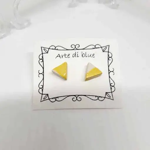 Orecchini triangoli gialli